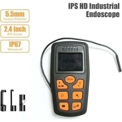 1.5M Cable Endoscope 2.4" Color LCD Screen Waterproof Borescope Inspection Camera with LED Light, Includes 3 Attachments PQ306