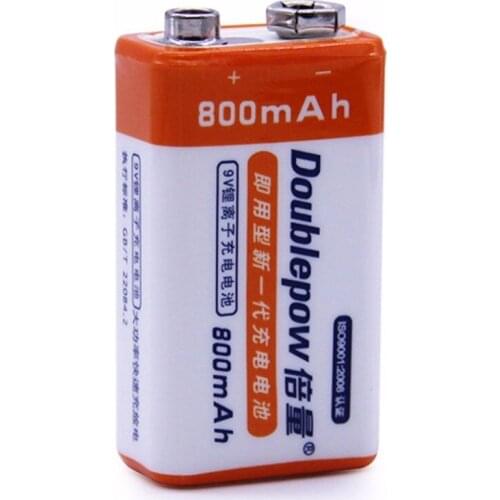 1pcs/lot Hot-selling 800mAh lithium ion 9V rechargeable battery can be used for smoke detector burglar alarm