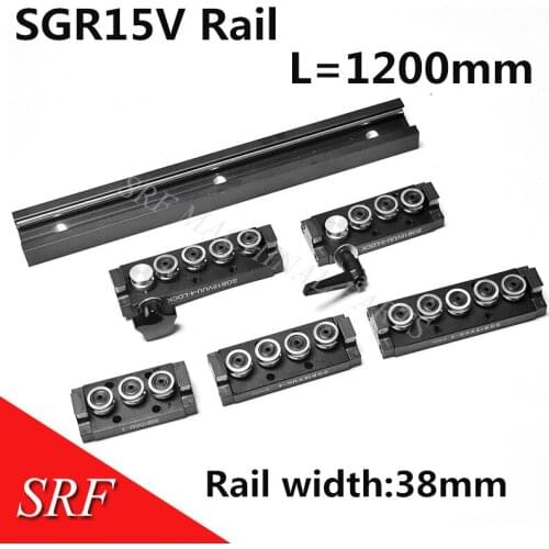 38mm width axis core linear Motion slide rail SGR15V L=1200mm SGB15V slide block AXD linear guide for cnc machine