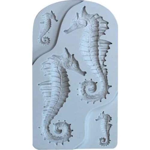 3D seahorse silicone mold cake frame Fudge Cake DIY Cupcake Candy Chocolate Mold