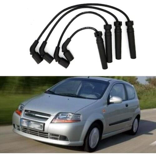 4Pcs Spark Plug Wire for Excelle 1.6 Chevrolet Aveo Cruze KALOS REZZO DAEWOO KALOS LANOS Nubira REZZO 96497773