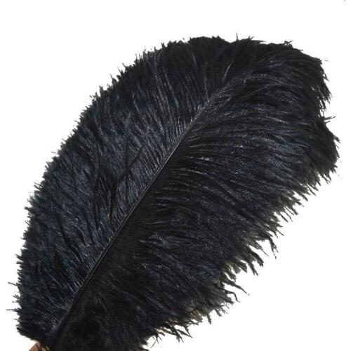 50Pcs/Lot Black Ostrich Feathers for Crafts plume 15-70cm ostrich feather decor Wedding Decoration Accessories Carnaval Plumas