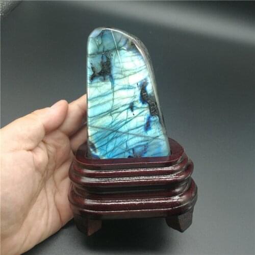 520g Natural Labradorite Crystal Rough Polished From Madagascar LA2018