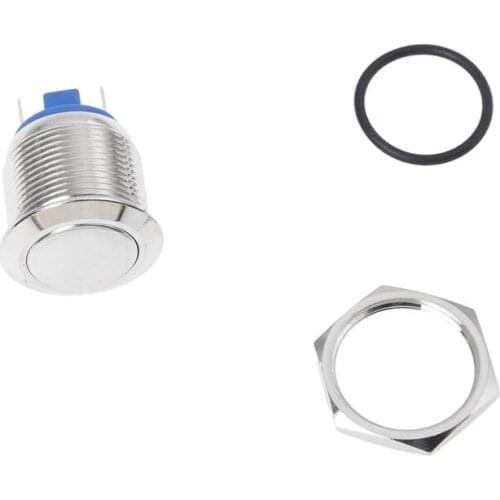 5A/ 12V Push Button Switch 19 mm Nickel-plated Brass Bell Push Silver