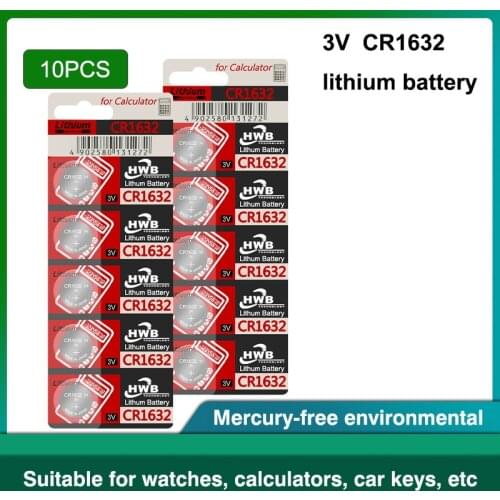 10pc for maxell cr1632 3v button battery computer toy lithium battery BR1632 ECR1632 DL1632 KCR1632 LM1632 KL1632