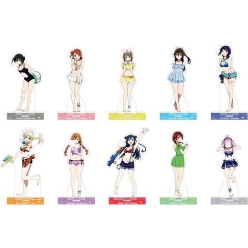 Anime LoveLive!School idol project Kousaka Honoka Acrylic Figure Stand Display Model Plate Table Decor Swimsuit Series Xmas Gif