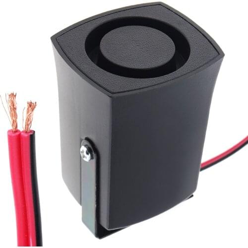 Car Reversing Horn Black 105dB Reversing Back up Alarm Horn Speaker for Motorcycle Car Vehicle