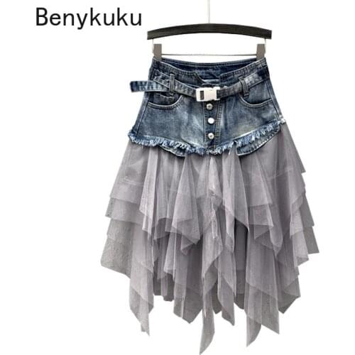 Benykuku Denim Skirts For Women