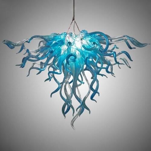 Free Shipping Blue Colored Glass Lights Lighting Fine Art LED Ceiling Lamp