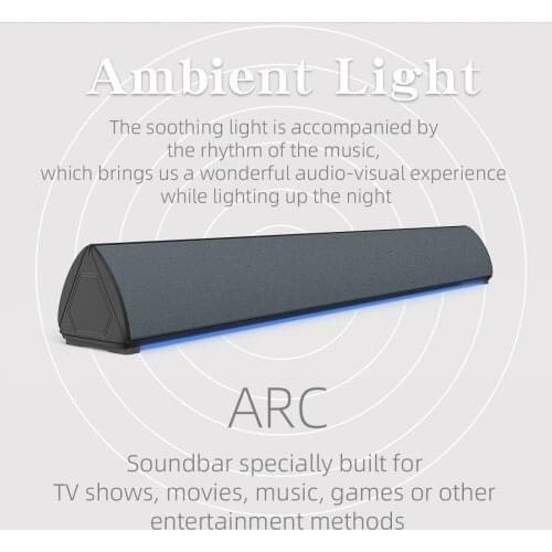 Wireless Sound bar With Remote Control TV Soundbar USB Home Audio 3D Subwoofer Surround SoundBar with Mic For PC TV Speakers