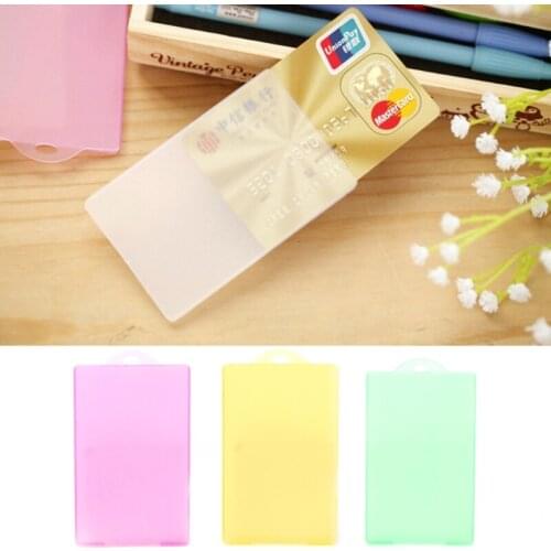 Plastic ID Badge Holder Accessories Card Bus Card Case Office Organizer Supplies LX9F