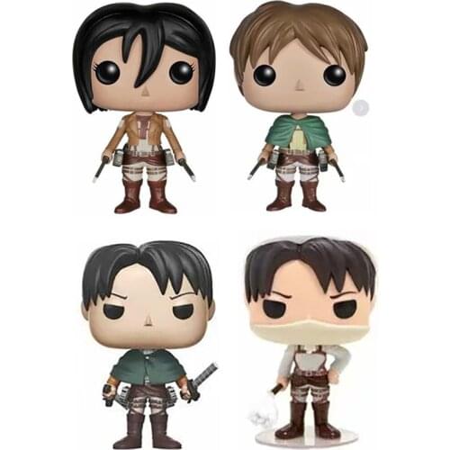 Attack on Titan Figure 21 Mikasa Ackerman 235 Levi Action Figures Model Toy Gift for Christmas