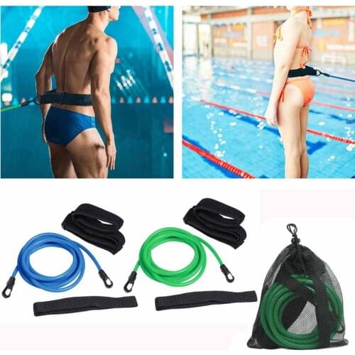 Swimming Elastic Belt Swimming Training Resistance Easy Carrying Pool Accessories Adjustable Swimming Durable Parts 2/3/4M Ropes