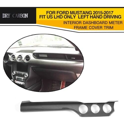 DRY Carbon Interior Dashboard Meter Frame Cover Trim for Ford Mustang GT Coupe 2 Door 2015-2017 Fit US Only Left Hand Driving