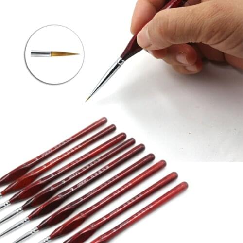 High Quality Paint Brush Miniature Detail 1PC Drawing Brushes Painting Supplies Fineliner Nail Art Paint Brushes Wolf Half