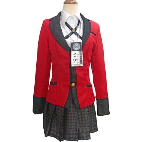 Hot Cool Cosplay Costumes Anime Kakegurui Yumeko Jabami Japanese School Girls Uniform Full Set