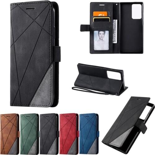 Skin Feel Leather Wallet Phone Case For Samsung Galaxy Note 20 Ultra 10 Lite 9 8 S21 S20 FE S10 S9 S8 Plus S7 Edge Cover Coque
