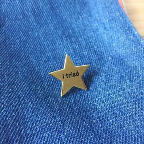 Creative Pop-Enamel Tried Pin Lapel Badges Brooch Funny Fashion Jewelry