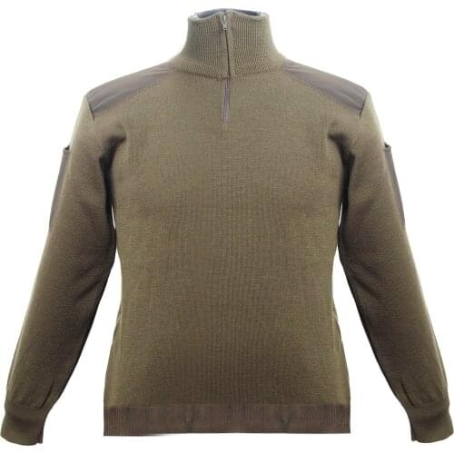 YDS Military Sweater Zippered Collar Mens Army Pullover Security
