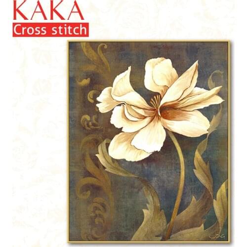 Cross stitch kits,Embroidery needlework sets with printed pattern,11CT-canvas for Home Decor Painting,Flowers Full NCKF247