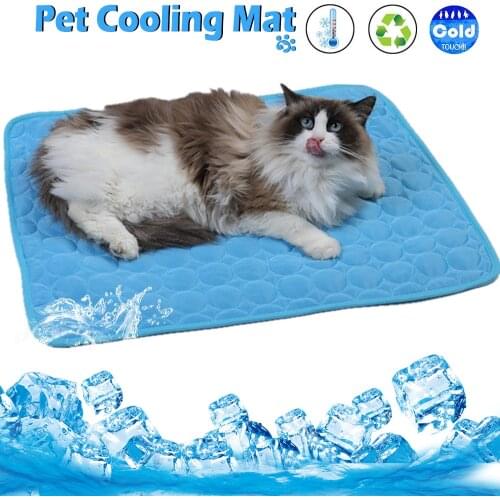 Summer Pet Cooling Mat Ice Pad Dog Bed for Small Large Dogs Cat Puppy Cool Blanket Cushion Dog Accessories 5 Colors Coolcore Mat
