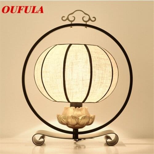 OUFTA Table Lamp Modern Contemporary Office Creative DecoratioN Fabric for Foyer Living Room Bed Room Hotel