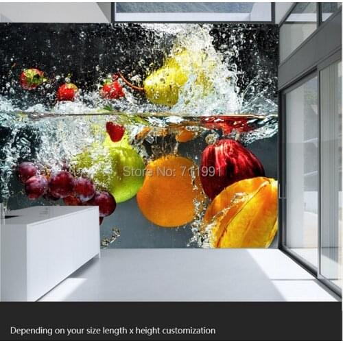 Custom kitchen wallpaper fruit and vegetables for the restaurant kitchen wallpaper mural backdrop 3D waterproof vinyl wallpaper