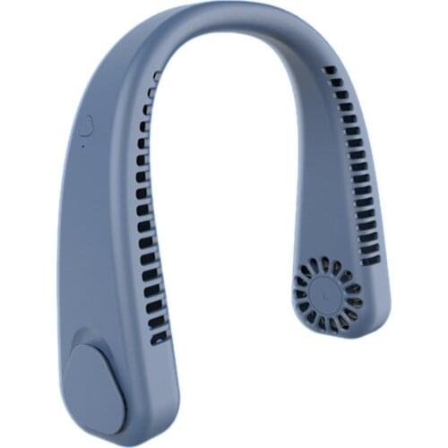 Portable Neck Fan Hands-free Bladeless Fan Wearable Fan Leafless Rechargeable Headphone Design 3rd Gear Wind Speed
