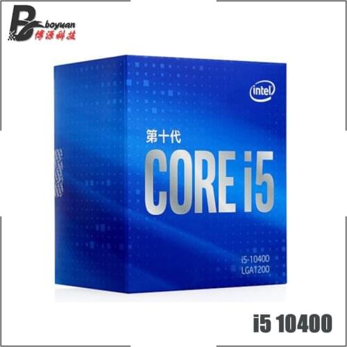 Intel Core i5-10400 i5 10400 2.9 GHz Six-Core Twelve-Thread CPU Processor L2=1.5M L3=12M 65W LGA1200 New and come with the fan