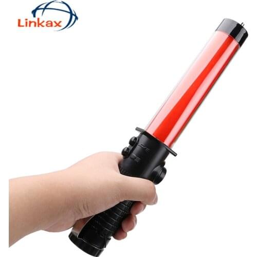 Adjustable Traffic Safety Light 3-Mode Baton 10 LED bulbs Road Safety Control Warning Flashlight With Strong Magnet Warning