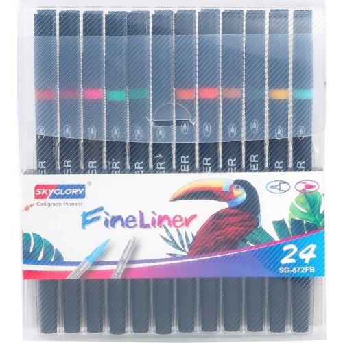 Double Head Hook Line Pen Soft Head Watercolor Pen Childrens Art Painting Pen Watercolor Pen Pastel Stationery