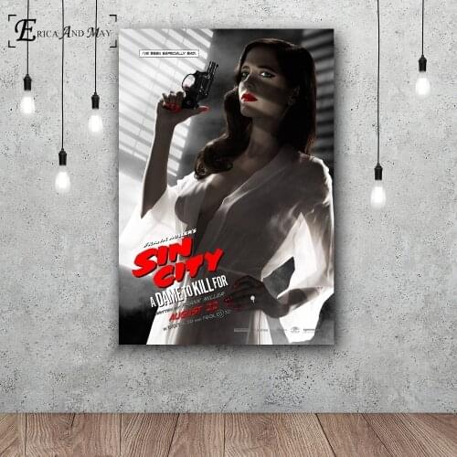 Sin City 2 Movie Sexy Eva Green Posters And Prints Canvas Painting Pictures On The Wall Vintage Decorative Home Decor Tableau