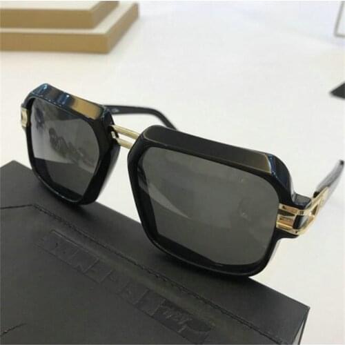 Black metal sunglasses woman Unisex square shade glasses Brand luxury glasses color changing mirror MOD6004