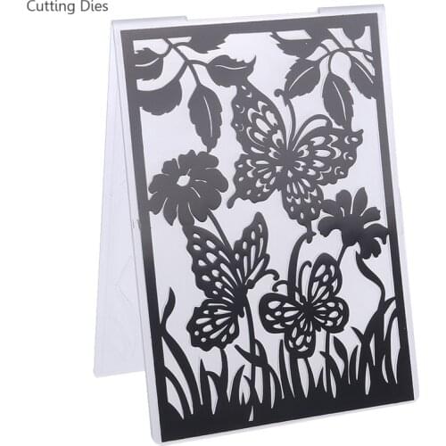 Three Butterfly Embossing Folders Plastic Template For Scrapbook DIY Handmade Scrapbooking Album Cards Making Decor