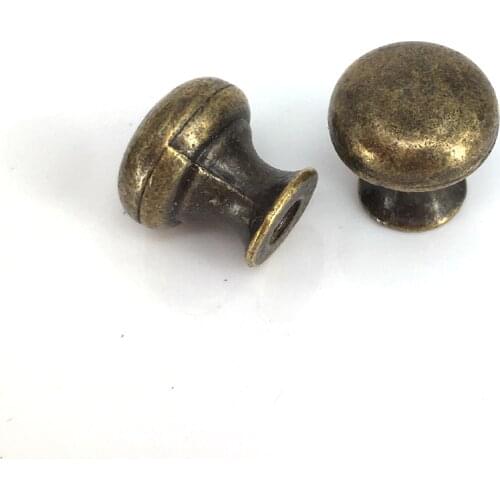 18mm vintage Bronze Small Round Cabinet Knob drawer pull dresser Cupboard Bin Handle