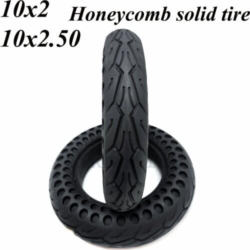 Explosion-Proof 10x2/2.50 Solid Tire Electric Scooter Wheel Tire Universal Wear-resisting Non-inflatable Honeycomb Solid Tyre