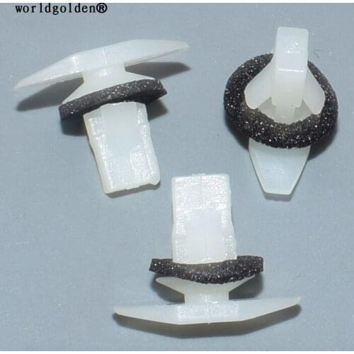 Worldgolden 100pcs plastic clip Weatherstrip Retainer for Honda 91530-ST5-003