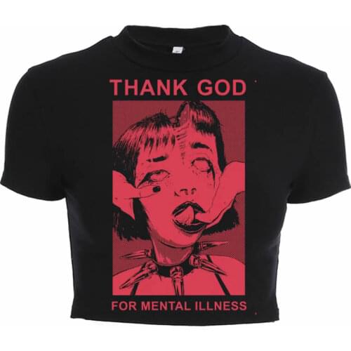 Punk clothes grunge aesthetic clothing women harajuku Tops aesthetic Tops y2k tops vintage streetwear egirl tshirt