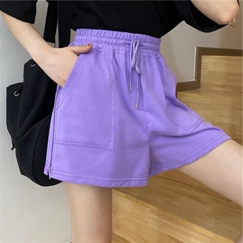 2020 Summer New Ladies Bermuda Shorts Loose Casual High Waist Wide Leg Shorts Wear Korean Version