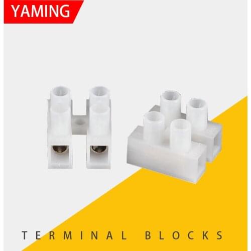 10pcs/bag 2P Wire Connector 10A DIN rail 4 Terminal blocks 4 screw connect holes universal quick connector 1-4 square