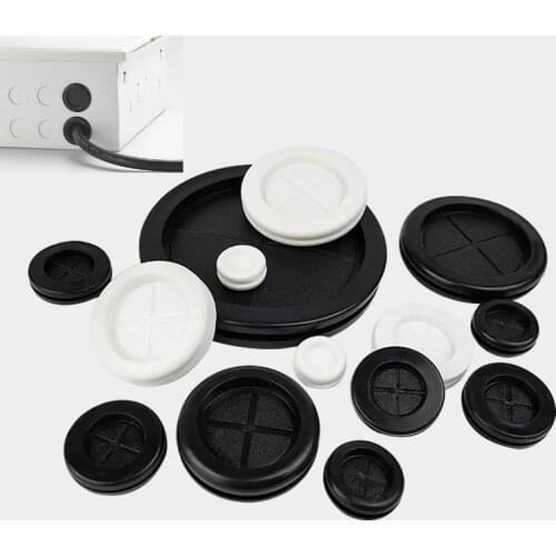 10pc Snap-on rubber cable grommet gasket inlet outlet case box plate hole seal rings flat washer Dust plug cover cable protector