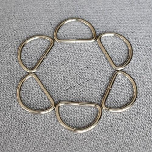 100 Pcs/Lot 32mm Silver Metal Hand Bag Purse Strap Belt Dog Collar Chain D Ring Buckle Clasp DIY Heavy Duty Strong Thickness