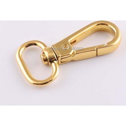 6pcs/lot 48*20mm gold Color Top Quality Metal Alloy swivel snap hook Dog Hook for lanyard bag accessories