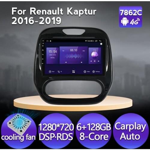 Android 11 6+128G Carplay For Renault Kaptur 2016 2017 2018 2019 Car Radio Multimedia Video Player Navigation GPS BT No 2din DVD