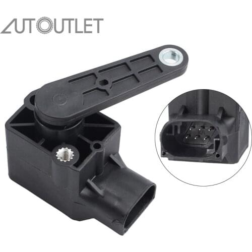 AUTOUTLET Car 6 Pin Black Xenon Headlight Height Level Vertical Control Sensor For 37140141444 BMW E81 E82 E87 E88 E46 E90 E91