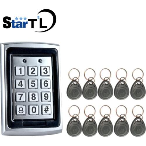 Free Shipping Metal Proximity RFID Door controller Password keypad Access Control+125Khz Keys