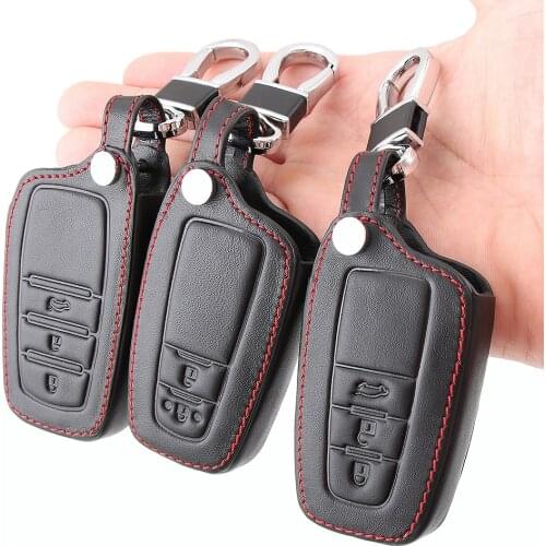 Leather Car Key Case Cover For Toyota Camry Corolla Crown RAV4 Highlander CHR C-HR Prius Prado Fortuner Land Cruiser 200 LC200