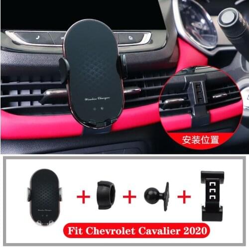 For Chevrolet Cavalier 2020 Accessories Car Smartphone Holder 4.6~7inch Wireless Charger Phone Holder Mount Clips Buckle Styling