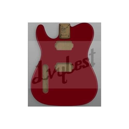 Lvybest electric guitar left handed mahogany body.Red color. Tummy cut in the back. 2 holes for 2 humbuckers,free shipping