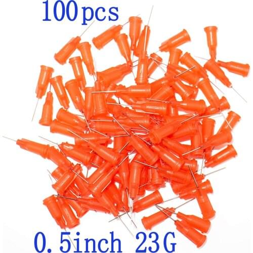 Blunt Tip Dispensing Needles Syringe Needle 23Gauge x 0.5" (0.5inch Length) With Luer Lock Needles 23Ga, pack of 10